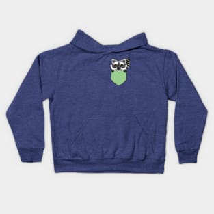 Cute Raccoon in the Pocket Kids Hoodie